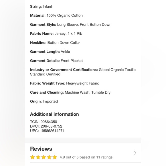 Little Planet by Carter's Organic Baby Sweater Pram Coveralls - Cream 18M - Picture 6 of 8